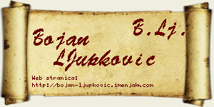 Bojan LJupković vizit kartica